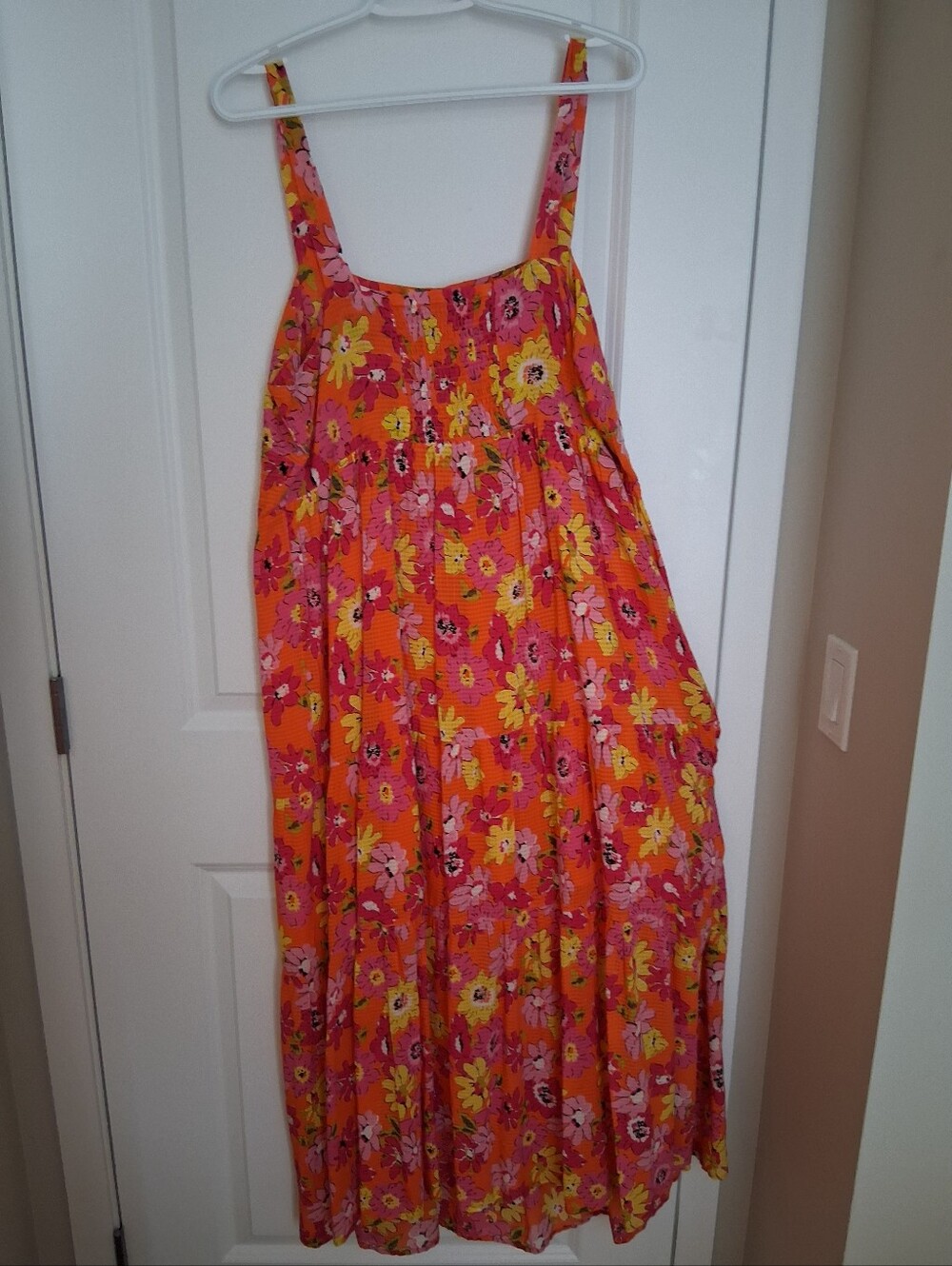 Marks & Spencer Pink & Yellow Floral Maxi Sundress